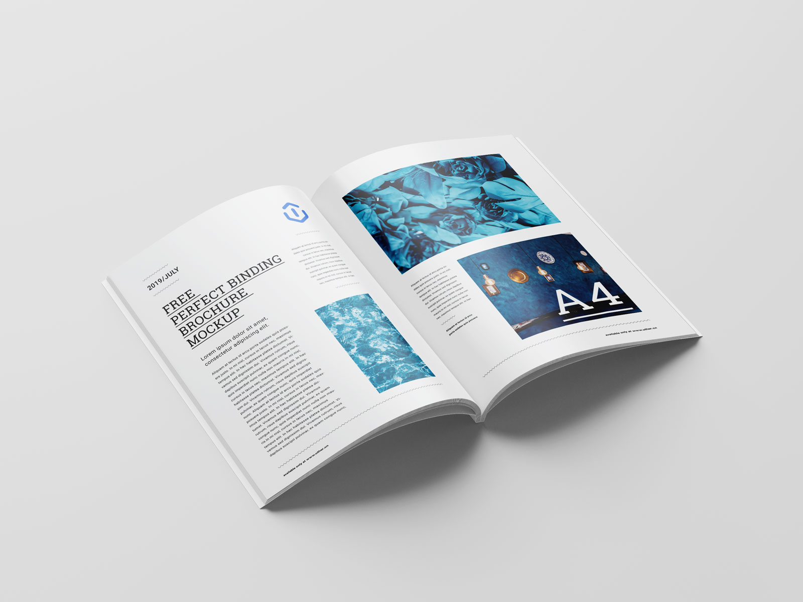 高端A4胶装宣传册画册手册设计内页展示PSD样机素材brochure mockup