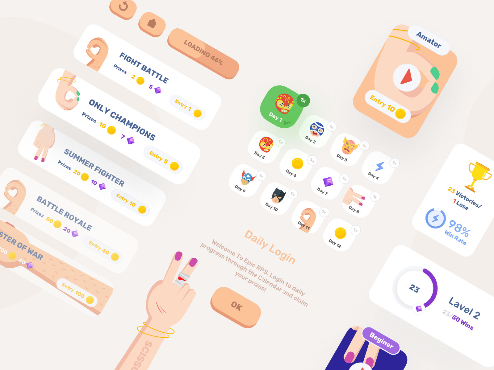 手游APP界面设计UI设计 .sketch素材 手游APP界面设计UI设计 .sketch素材