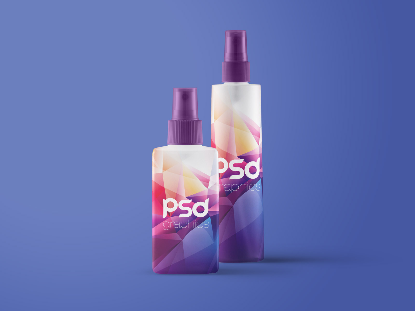 古龙水香水瓶组合套装PSD样机模型