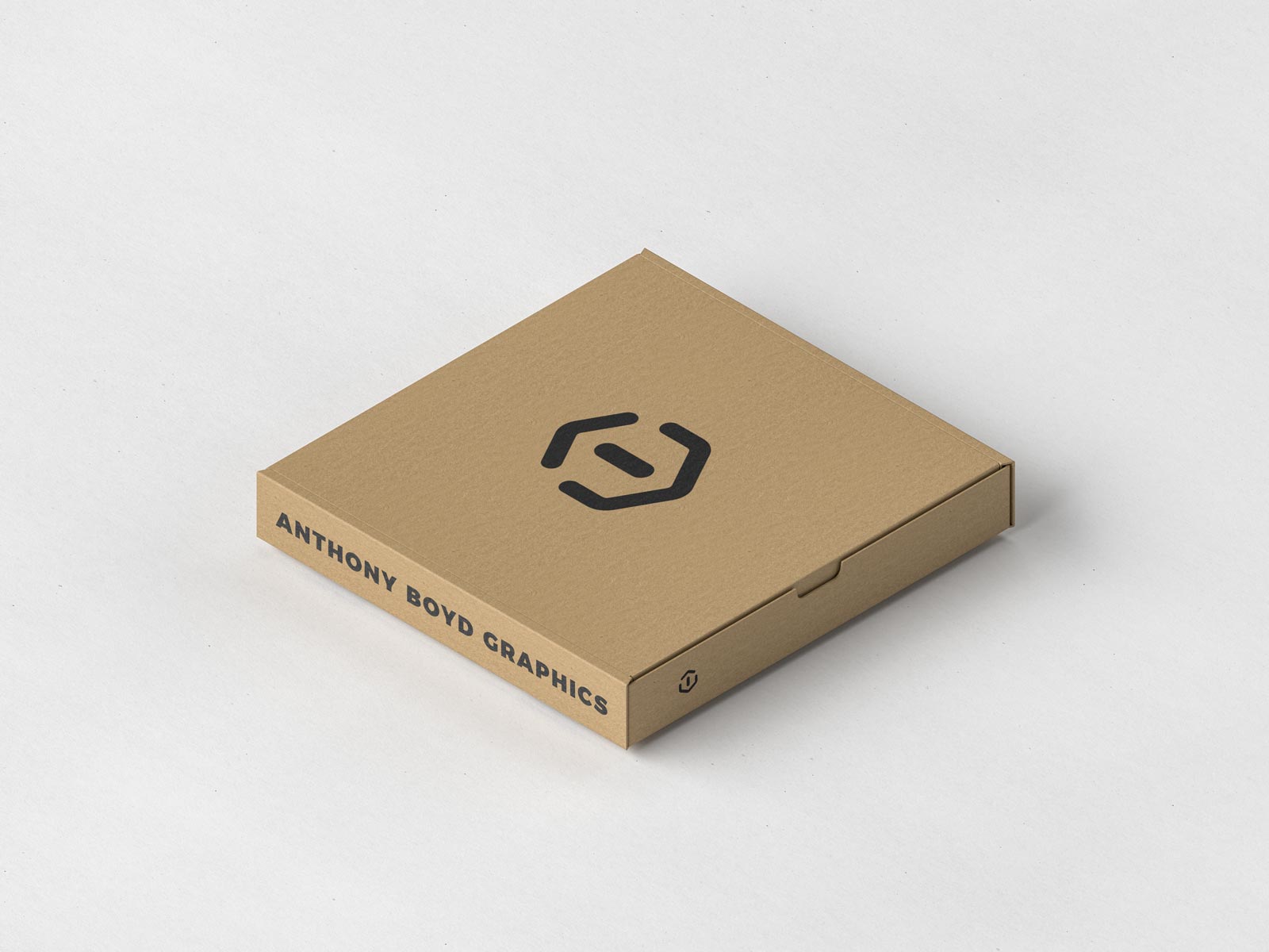 披萨外卖纸盒包装模型PSD样机素材Pizza Box Packaging Mockup