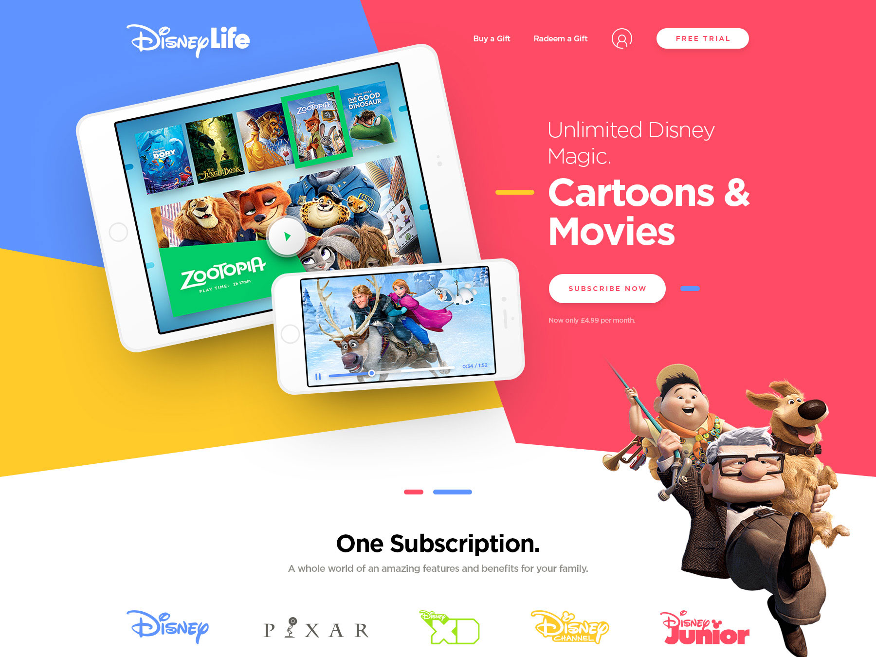 迪士尼周边影视Disney Life网站UI界面设计 .psd模板