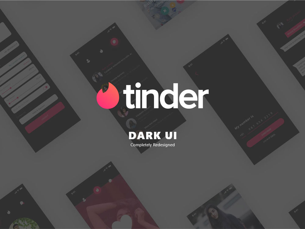 一款黑暗风社交约会app ui界面设计 .xd素材