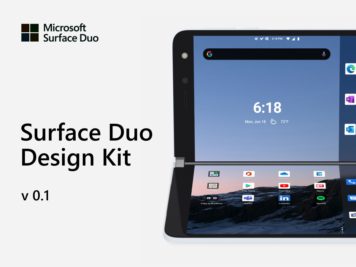 Microsoft Surface Duo Design Kit界面设计工具包UI Kit .fig素材