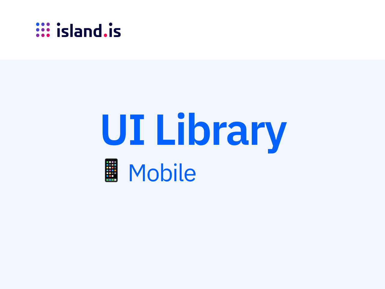 island.is UI Library for Mobile移动端UI KIT组件工具包 .fig素材