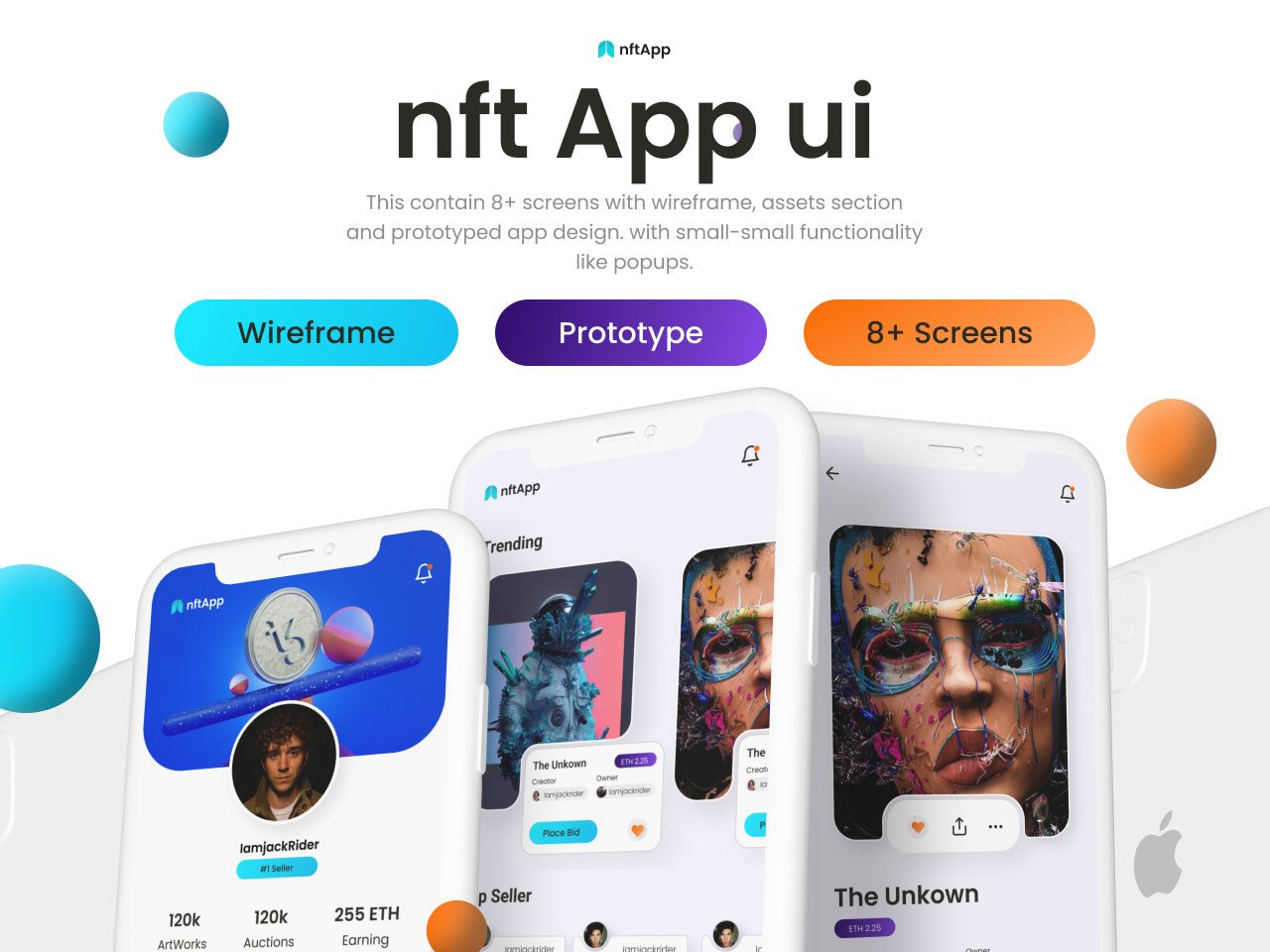 简约大气NFT电商交易app ui界面设计 .fig素材