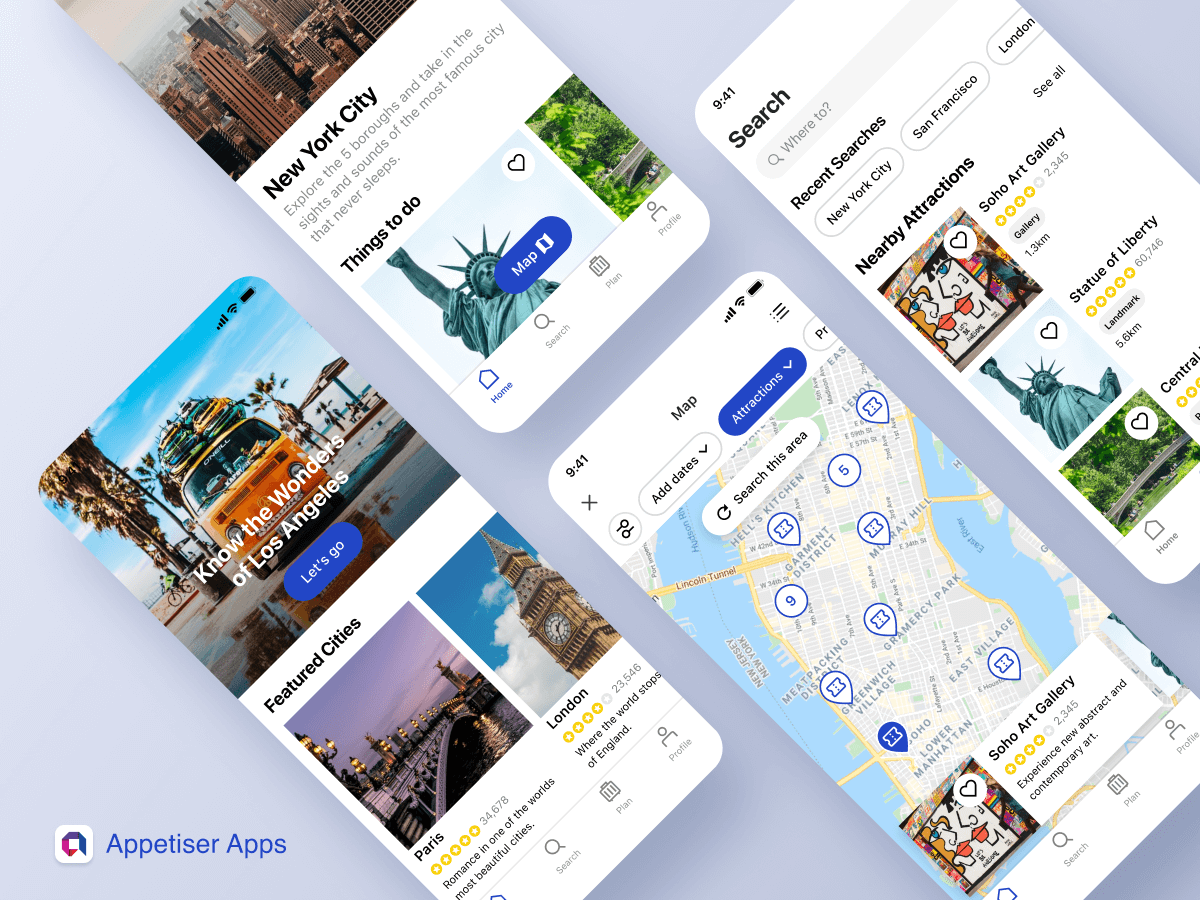 旅游旅行APP UI界面设计 .fig素材