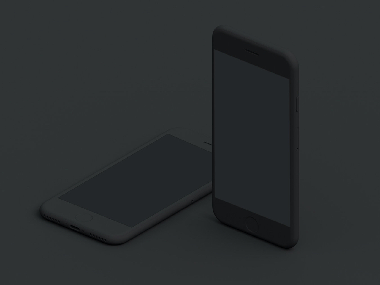 8款黑色iphone样机模型mockup .psd素材
