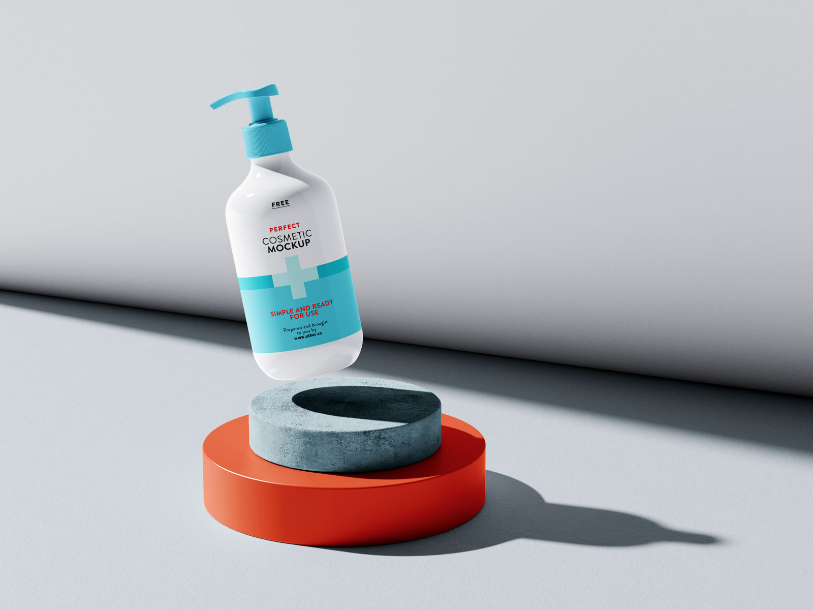化妆品套装洗面奶洗手液包装设计展示贴图PSD样机模型Mockup
