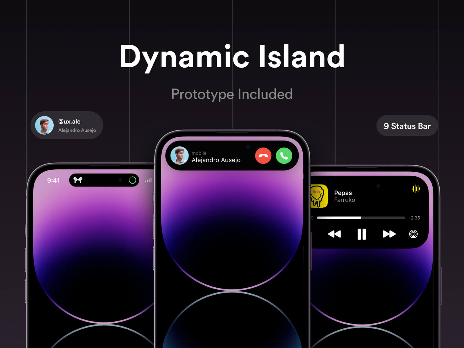 Apple iphone 14 灵动岛Dynamic Island UI界面设计 .fig素材