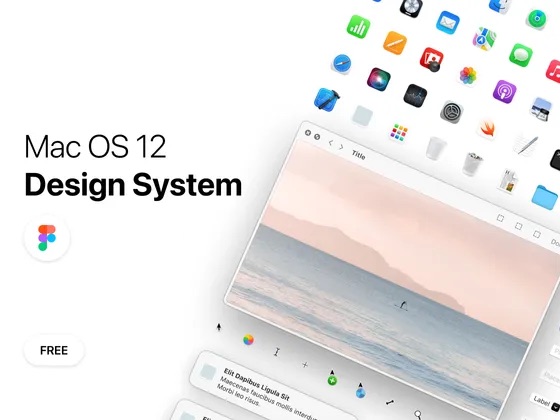 Apple MacOS 12设计系统UI KIT组件 .fig素材