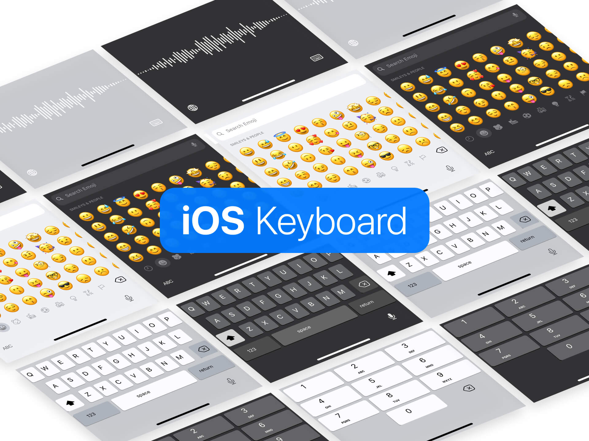 Apple iOS键盘Keyboard (iPhone & iPad)  UI KIT组件.fig素材