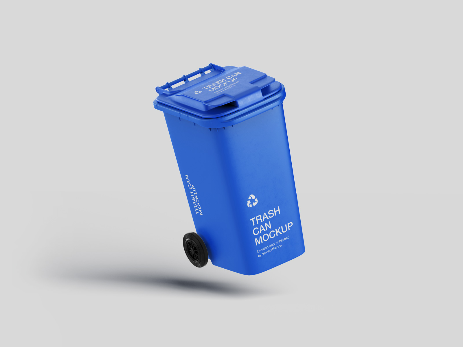 高质量悬浮的垃圾桶Trash Can Mockup样机模型 .psd素材