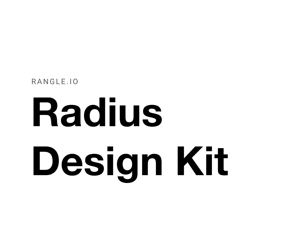 基础UI设计规范Radius Design Kit .fig素材