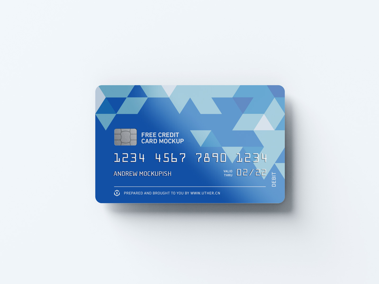 高质量正面银行卡信用卡psd样机模型card mockup