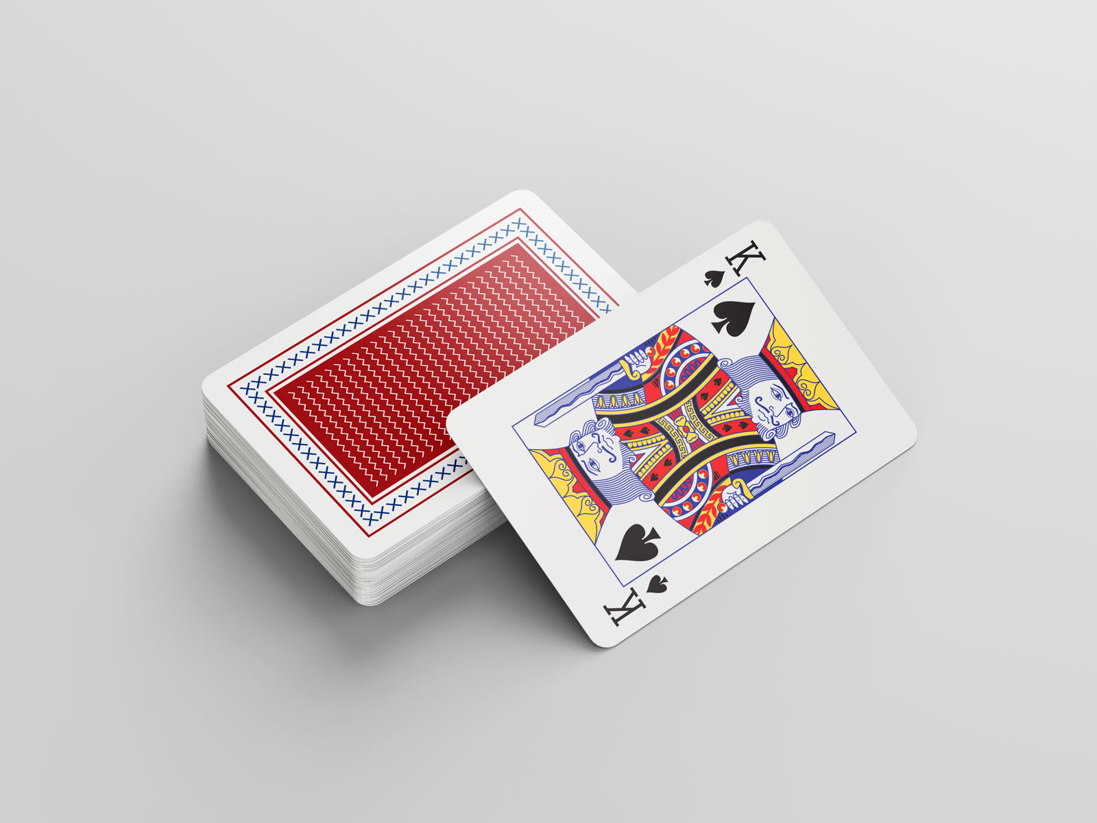 一叠高质量正反面扑克牌样机模型Playing Cards Mockup .psd素材