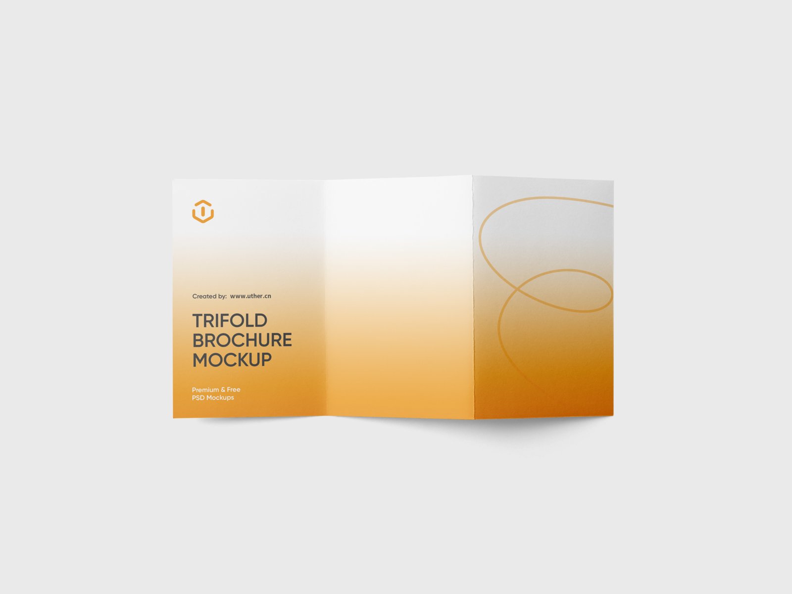 高质量简洁大气三折页宣传单样机模型Trifold Brochure Mockup .psd素材