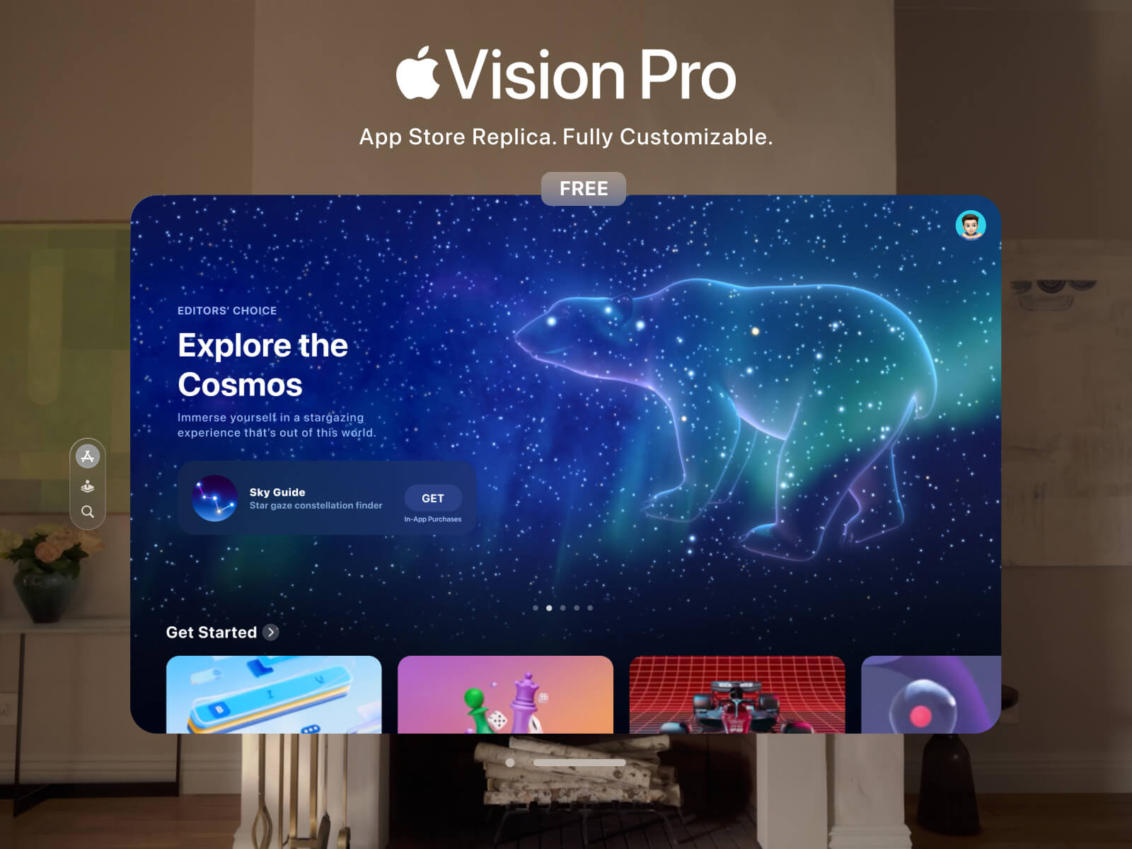 Apple Vision Pro头显应用商店APP UI界面设计 .fig素材