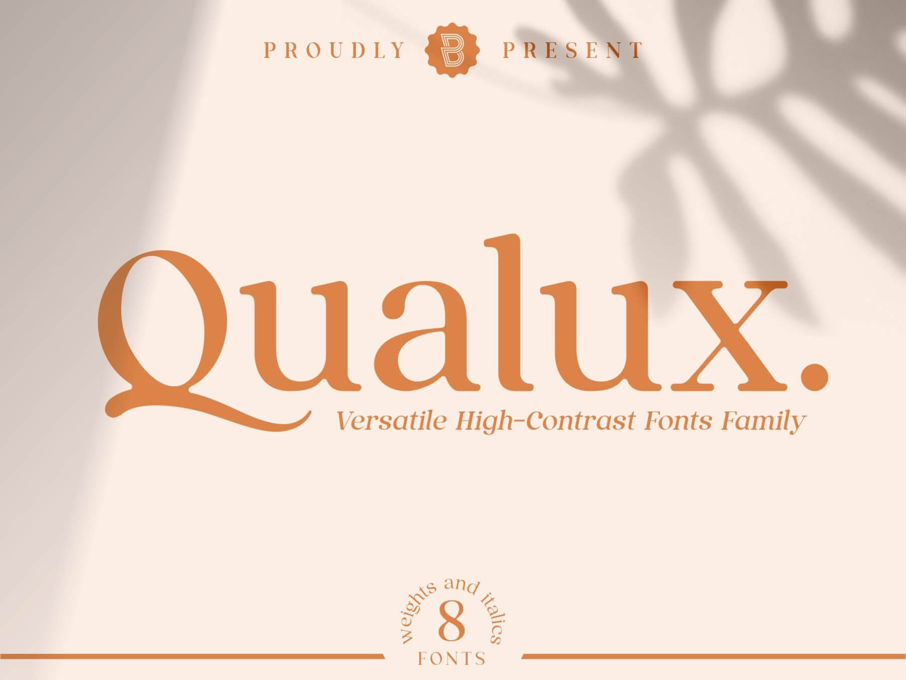 复古奢华有带点俏皮的英文衬线字体：Qualux Fonts Family
