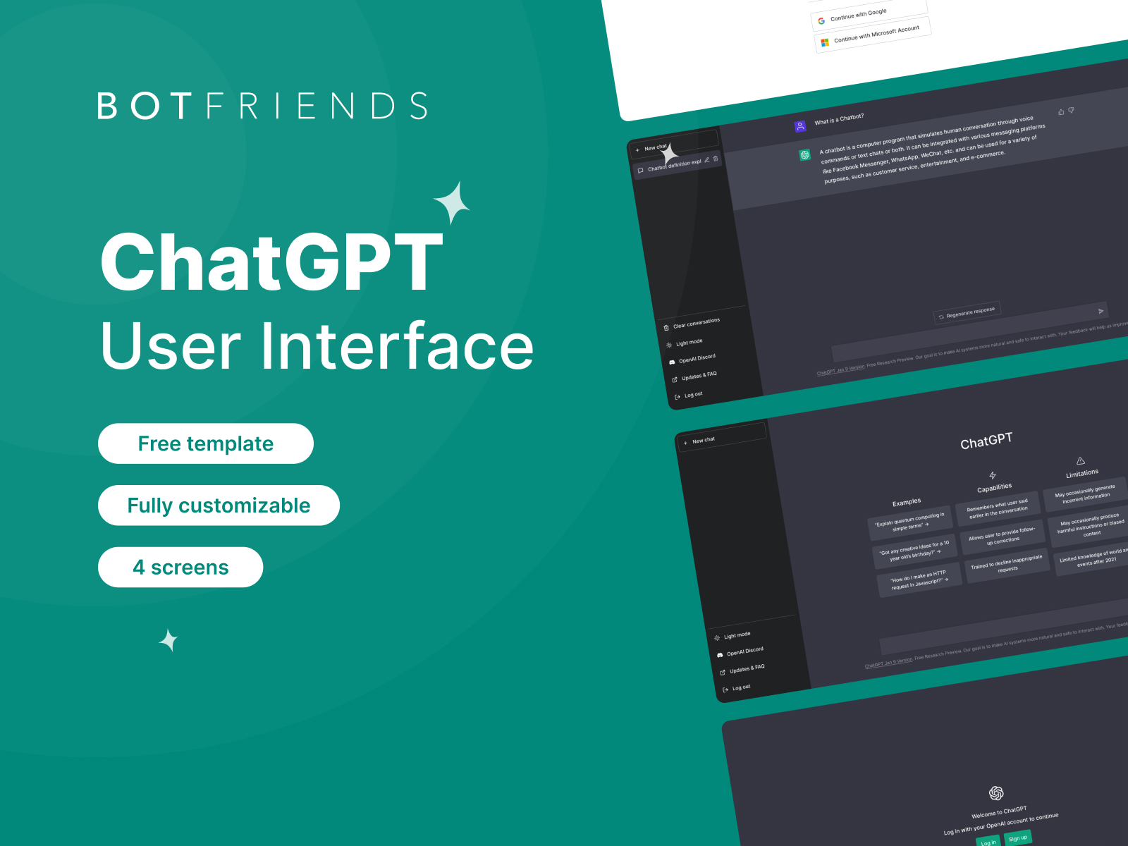 暗色系ChatGPT WEB UI界面设计 .fig素材