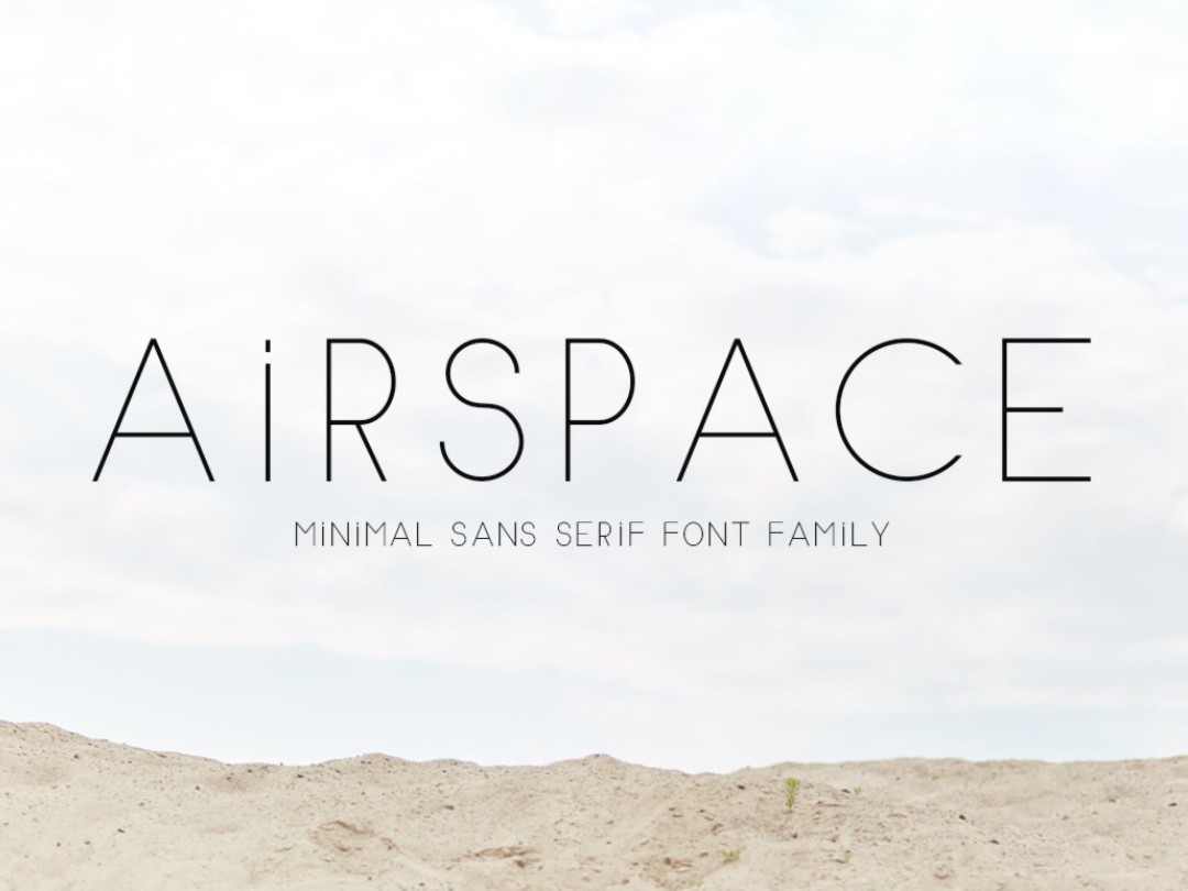 时尚优雅品牌风英文字体：Airspace