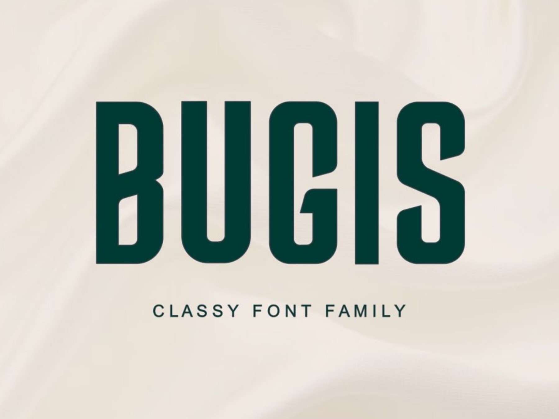 简约时尚英文字体：Bugis Upright Font